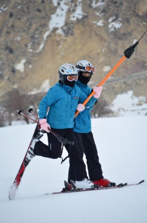 Minik Kardelenler kayak ile tanıştı