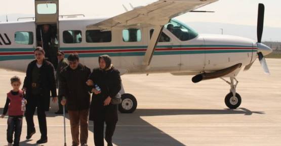 İlk kez uçmanın tadını çıkardılar