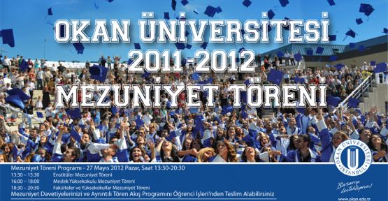 Okan Üniversitesi 2011 – 2012 Akademik Yılı’nda 1289 mezun veriyor