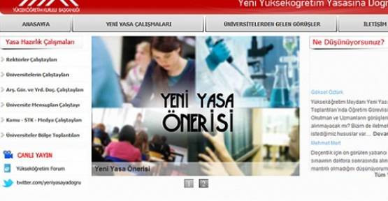 YÖK yasası için internette anket